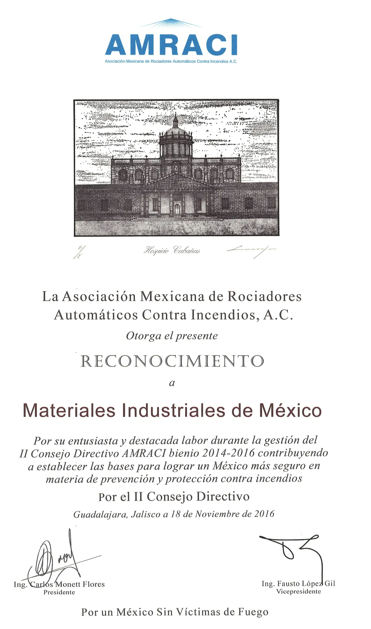 Reconocimiento AMRACI a Grupo MIM